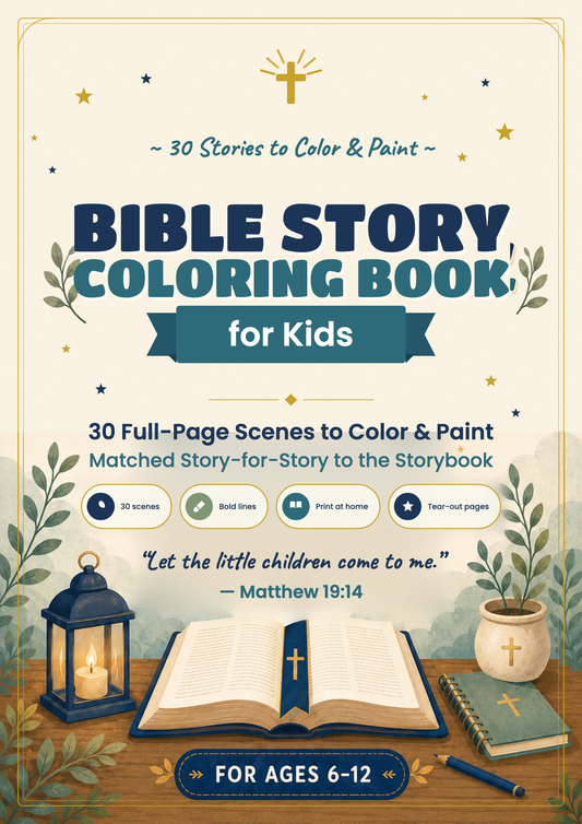 Bible Story Coloring Book for Kids — cover