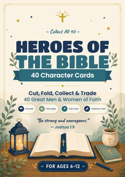 Heroes of the Bible — 40 Character Cards — cover