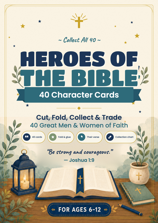 Heroes of the Bible — 40 Character Cards — cover