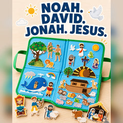 Noah, David, Jonah, Jesus: the felt board with its felt figures